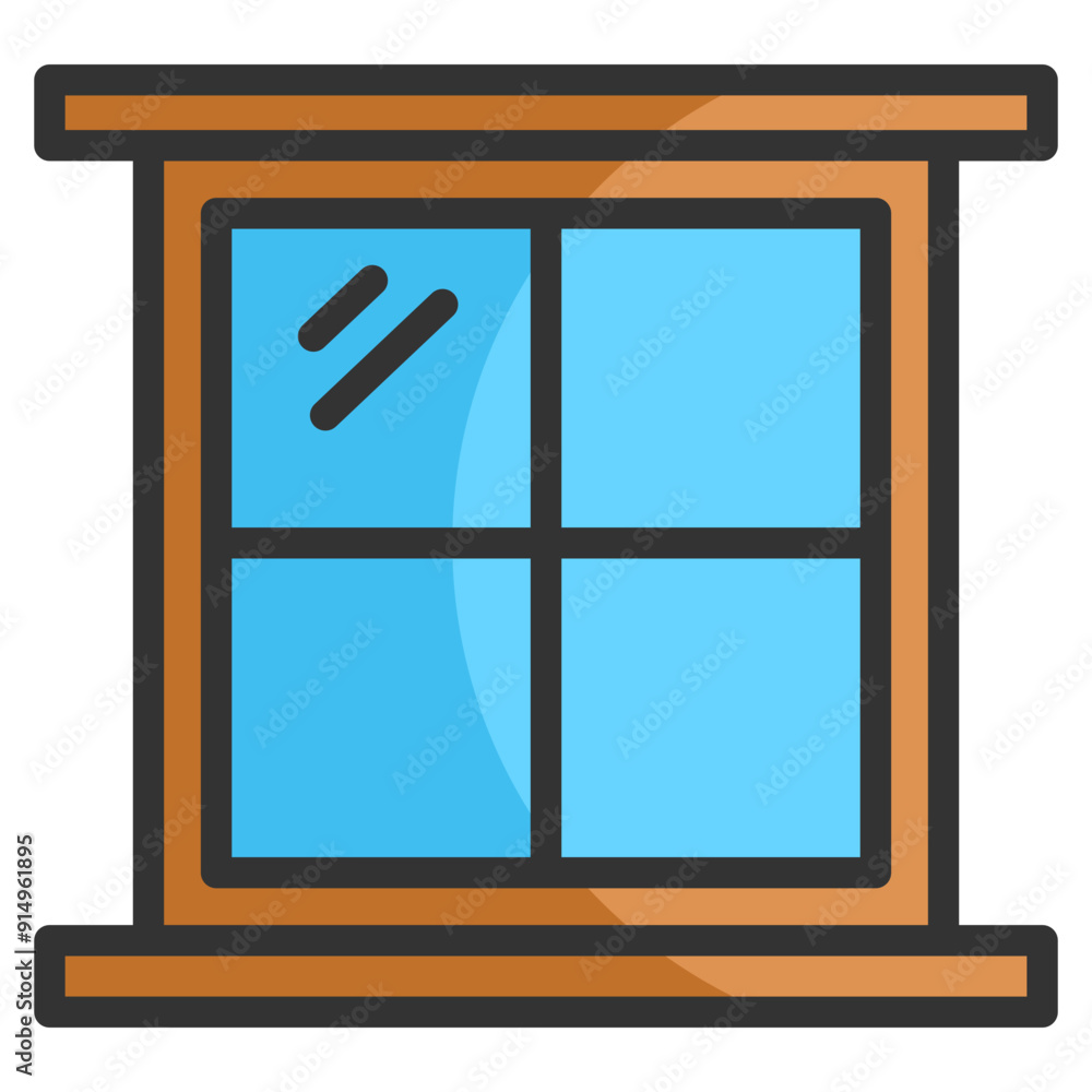 Poster window icon element for design