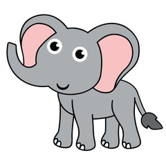 Elephant vector illustration on white background savannah animals