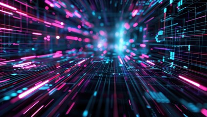 Obraz premium Abstract Digital Data Flow