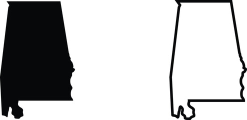 alabama state isolated on a transparent background