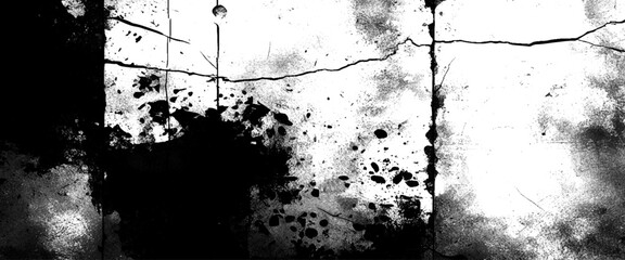 Vector cracked Concrete or with grunge texture grunge texture of rough wall transparent rustic and grunge black and white texture.