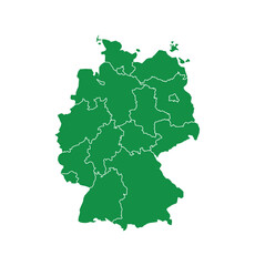 Map of Germany. Vector Germany Map on white background.
