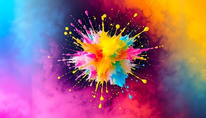 rainbow splash,watercolor,spray-paint style,background