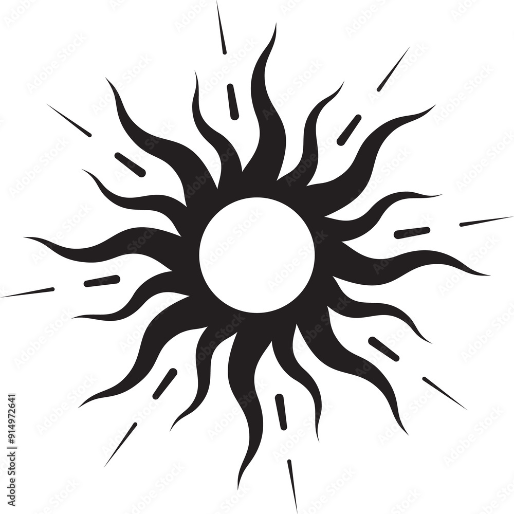 Poster line icon of star. y2k shiny element. sparkles and glitter symbol. retro graphic of minimal figure. 