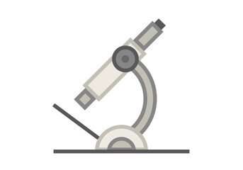 Microscopio blanco y gris de un laboratorio