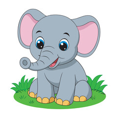 Obraz premium STICKER OF ELEPHANT