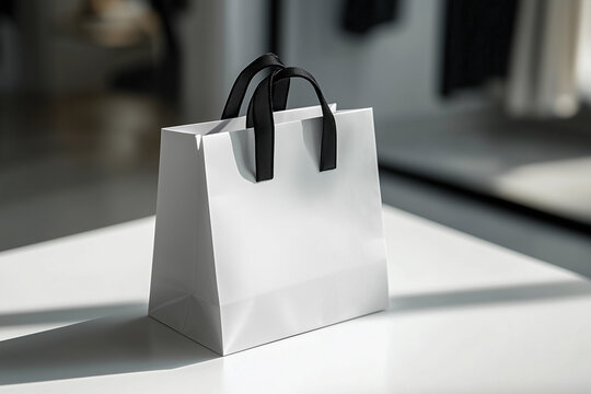 Shopping bag on Shop table, natural light setting
