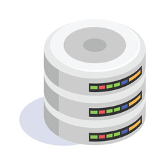 Get this creative isometric icon of data storage in modern style