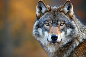 Naklejka premium A grey wolf Canis lupus , ai