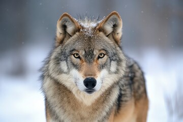 Obraz premium A grey wolf Canis lupus, ai