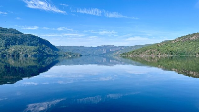 Unspoiled Norwegian Nature. Fl&aring;vatn Lake, Kilen, Telemark, Norway.