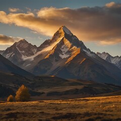sunset in the mountains