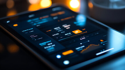 A digital wallet interface on a tablet screen, showing seamless integration with various payment methods and cryptocurrencies 