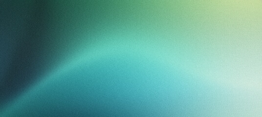 Turquoise and green gradient background with light leak and grainy texture, perfect for any project