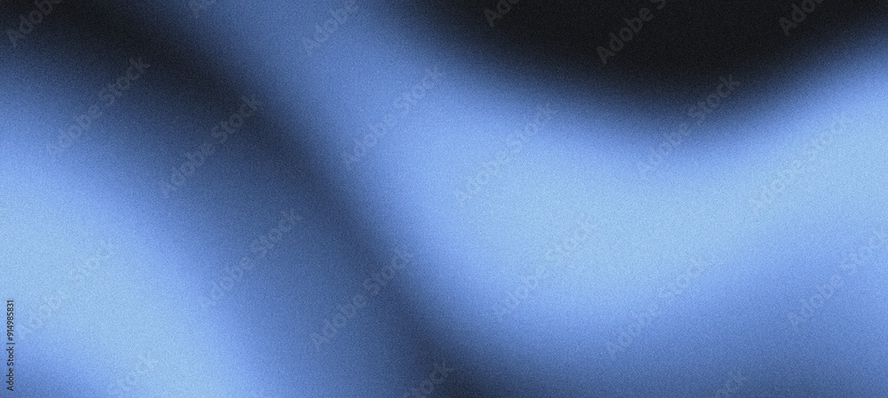 Poster smooth light effect on a blue background with a grainy texture