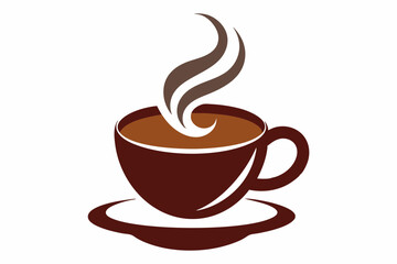 
cup for a cafe with curvy and dynamic line vector art, coffee cup vector illustration