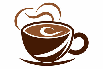 
cup for a cafe with curvy and dynamic line vector art, coffee cup vector illustration