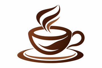 Obraz premium cup for a cafe with curvy and dynamic line vector art, coffee cup vector illustration