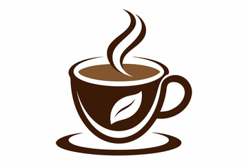 
cup for a cafe with curvy and dynamic line vector art, coffee cup vector illustration