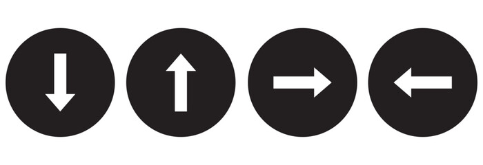left right up down arrow navigation direction vector design