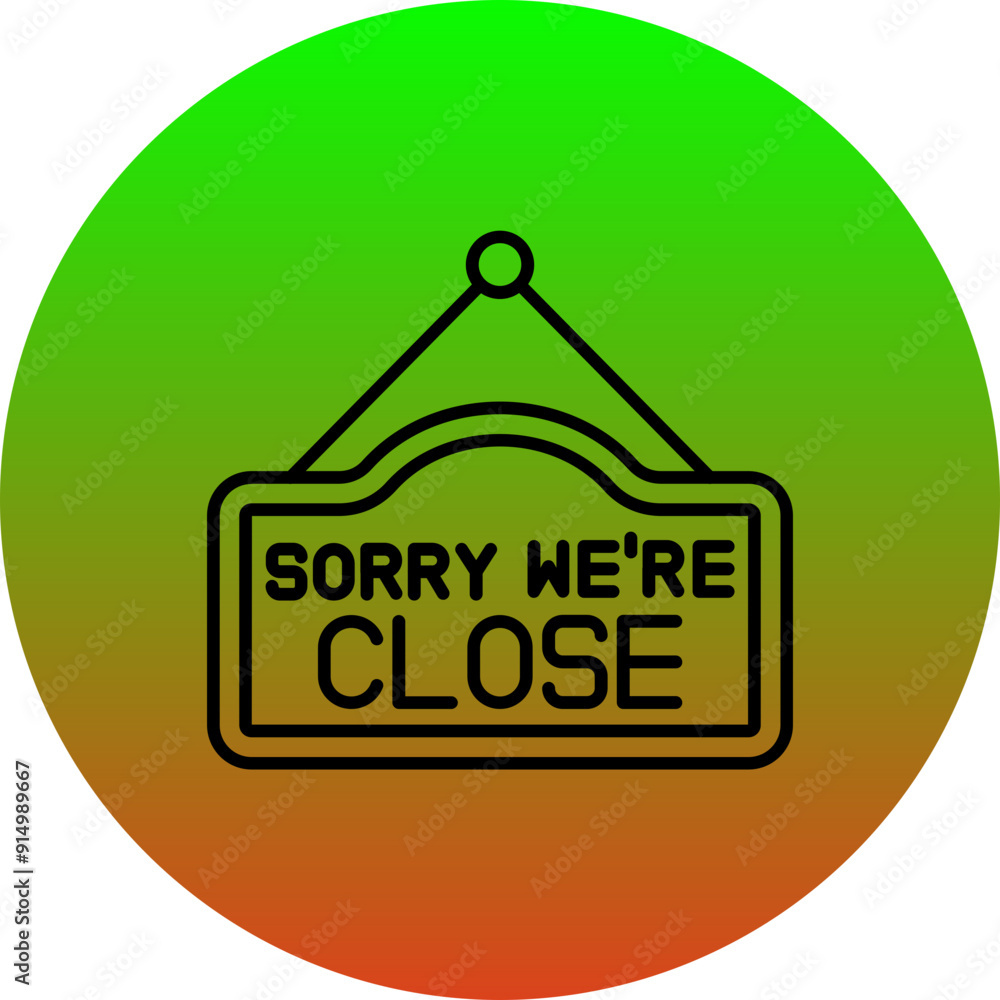 Canvas Prints closed sign icon