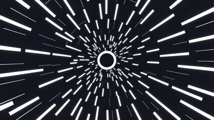 Abstract background with circular white light lines