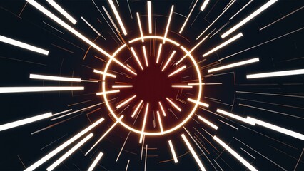 Abstract background with circular white light lines