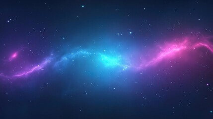 Abstract cosmic background with pink and blue nebulae and stars.