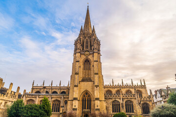 Fototapeta premium Old town of Oxford city, cityscape of England