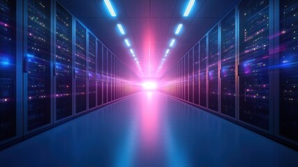 Abstract glowing blue sphere with connected lines, representing global network and connection.