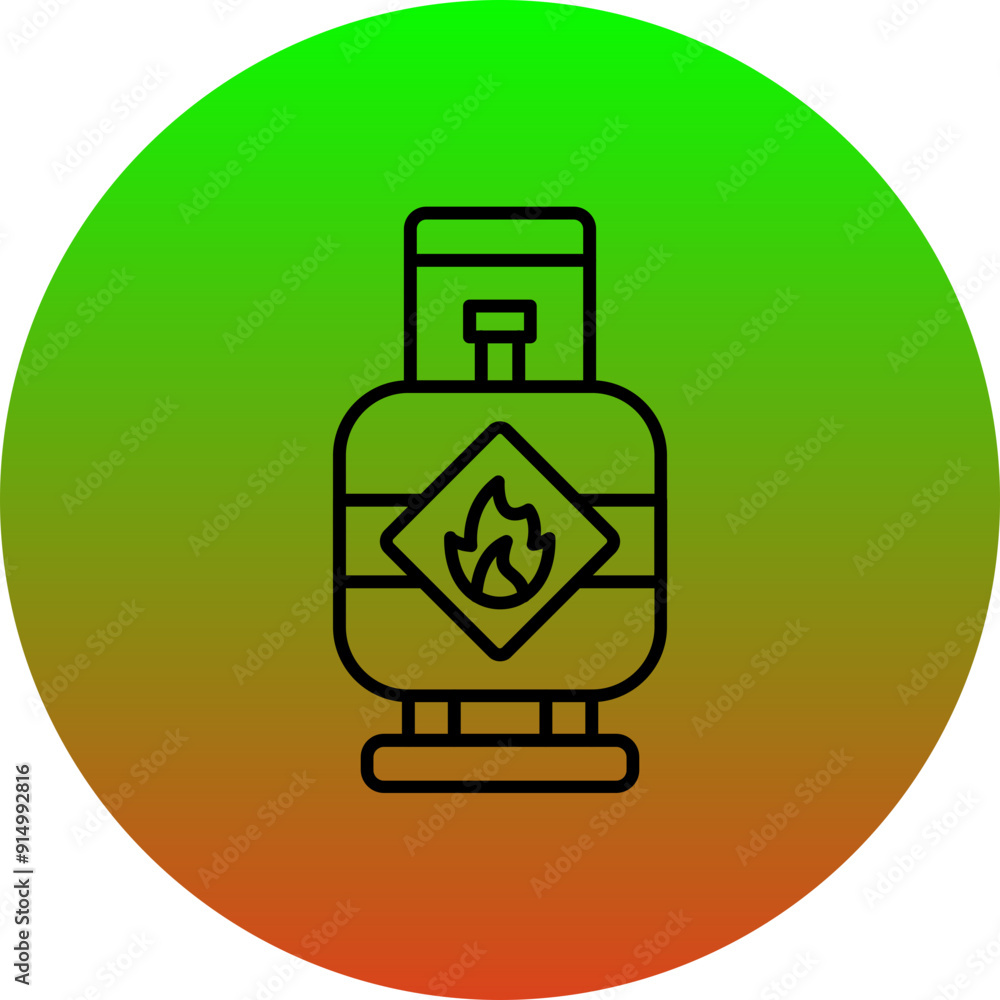 Wall mural Gas cylinder Icon