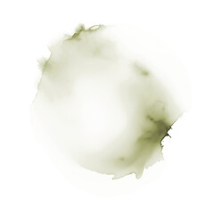 Sage watercolor splash on transparent background
