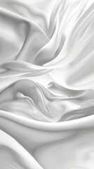 Obraz premium Delicate, white fabric cascades gracefully across a surface, illuminated by soft, natural light