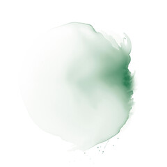 Emerald watercolor splash on transparent background