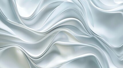 Obraz premium Smooth, white silk fabric cascades gracefully, showcasing its delicate texture and sheen