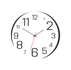 clock isolated on white	
