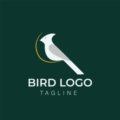 Vector silhouette bird logo design