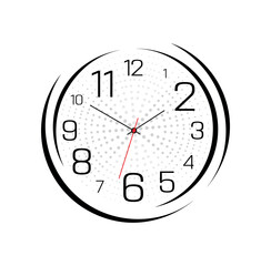 clock isolated on white	