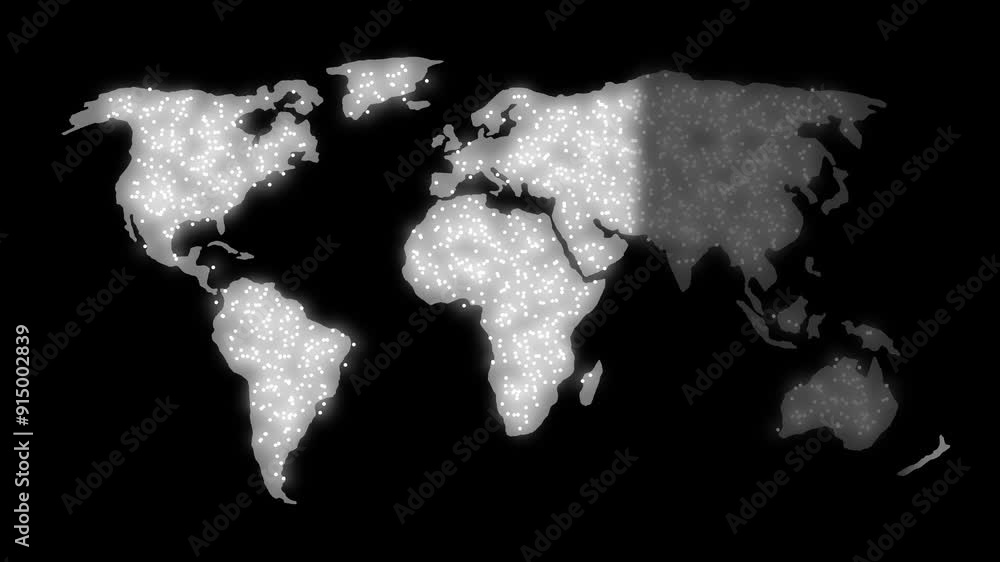 Aufkleber scanning the world map for a particular object. concept of business technologies or cyberspace. mapp