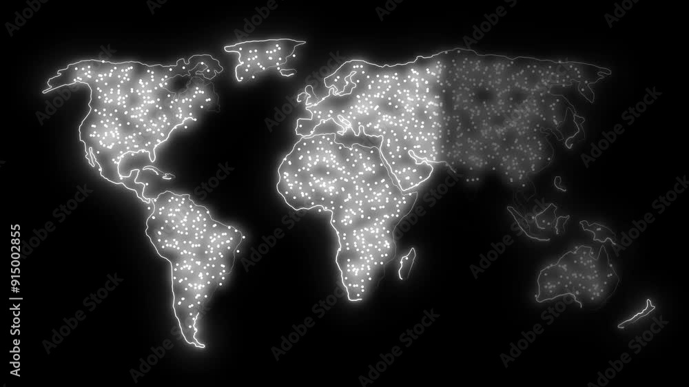Aufkleber scanning the world map for a particular object. concept of business technologies or cyberspace. mapp