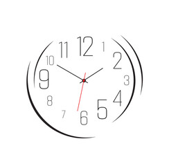 clock isolated on white	