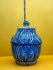 Yobbana soup tureen of Arabic culture, Morocco, 1911 collection, clay, varnish and pigments, Anthropology National Museum, Madrid, Spain