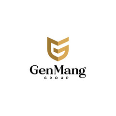 Simple logo concept combining G and M Letters for business company