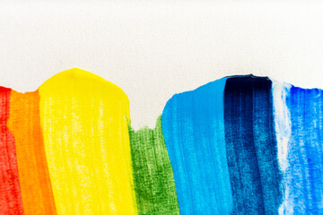 Rainbow background with oil paint. Abstract acrylic paint texture. Beautiful brushstrokes close-up