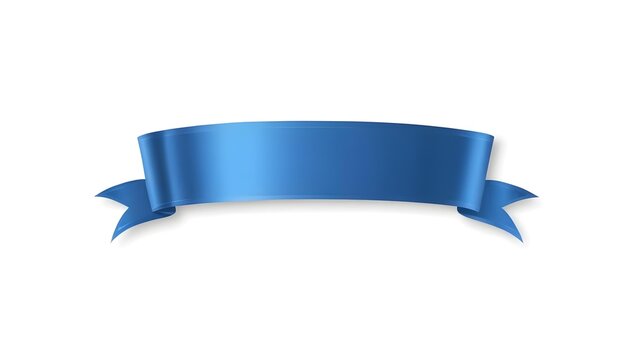 blue banner with ribbon