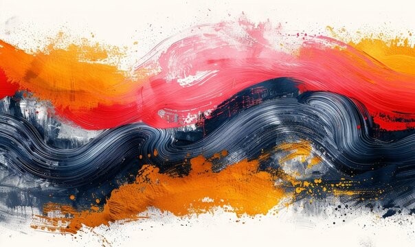 A dynamic abstract background with bold strokes and a vibrant color palette