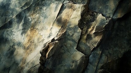 Fototapeta premium Abstract Texture of Cracked and Weathered Rock Surface