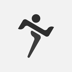 running icon logo flat design