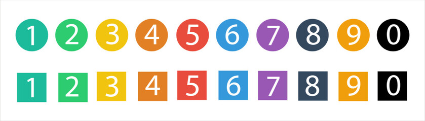 Numbers collection, isolated. Number in circle on transparent background. Number. Black.Vector illustration