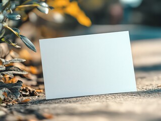 card for announcing a move, with a blank space for a photo and address details.